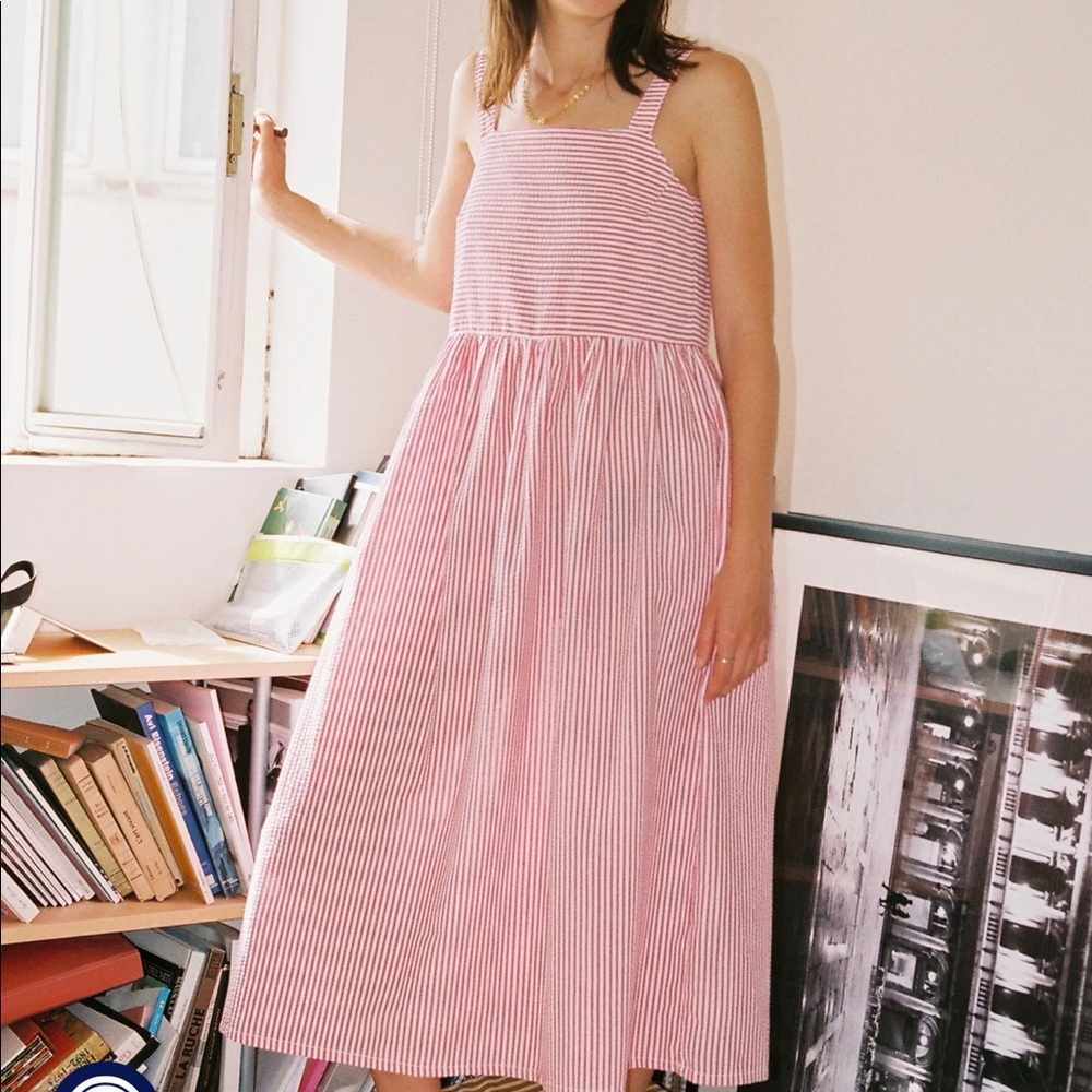 ATA Sundress in blue and white, size L